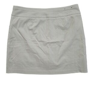 Mario Serrani Italy Pin‎ Stripe Golf Skort Green White Comfort Stretch Women's L